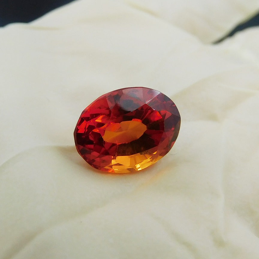 Natural Orange Sapphire 8.56 Carat Oval Shape Certified Loose Orange Sapphire Gemstone | Free Delivery Free Gift | Gift For Her / Him