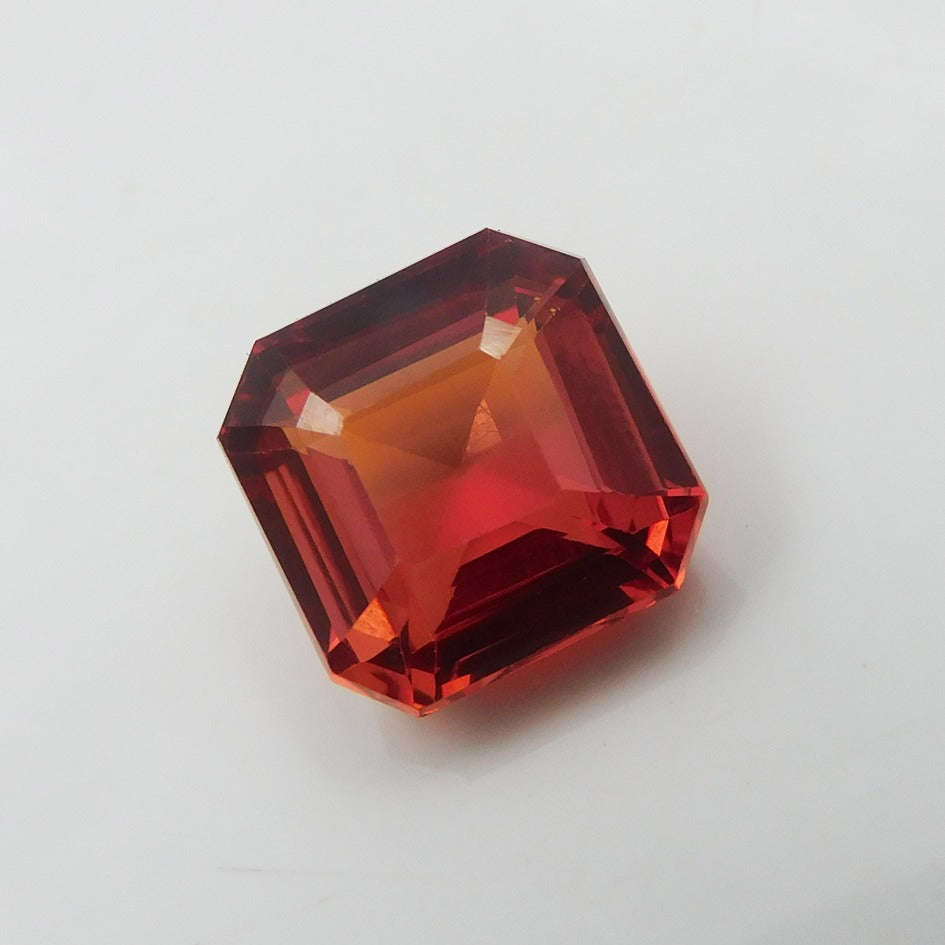 Orange Sapphire Flawless Ceylon Orange 8.56 Carat Sapphire Loose Square Cushion Gemstone Cut, Fine Quality Sapphire Ring And Jewelry Making Gemstone Cut Free Delivery Free Gift