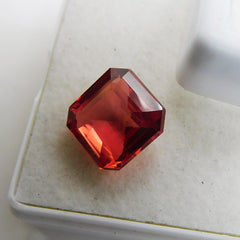 Orange Sapphire Flawless Ceylon Orange 8.56 Carat Sapphire Loose Square Cushion Gemstone Cut, Fine Quality Sapphire Ring And Jewelry Making Gemstone Cut Free Delivery Free Gift