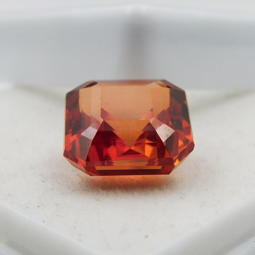 Orange Sapphire Flawless Ceylon Orange 8.56 Carat Sapphire Loose Square Cushion Gemstone Cut, Fine Quality Sapphire Ring And Jewelry Making Gemstone Cut Free Delivery Free Gift