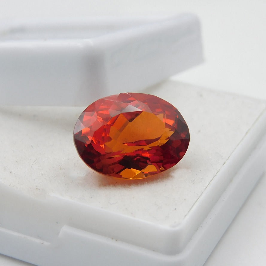 Certified Natural Orange Sapphire Oval Shape Natural Sapphire 9.56 Carat ! Finest Quality Loose Gems Gift For Her/him