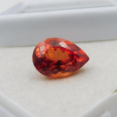 Natural Orange Sapphire Amazing Loose Gemstone 9.30 Ct CERTIFIED Ceylon Sapphire Orange Pear Shape