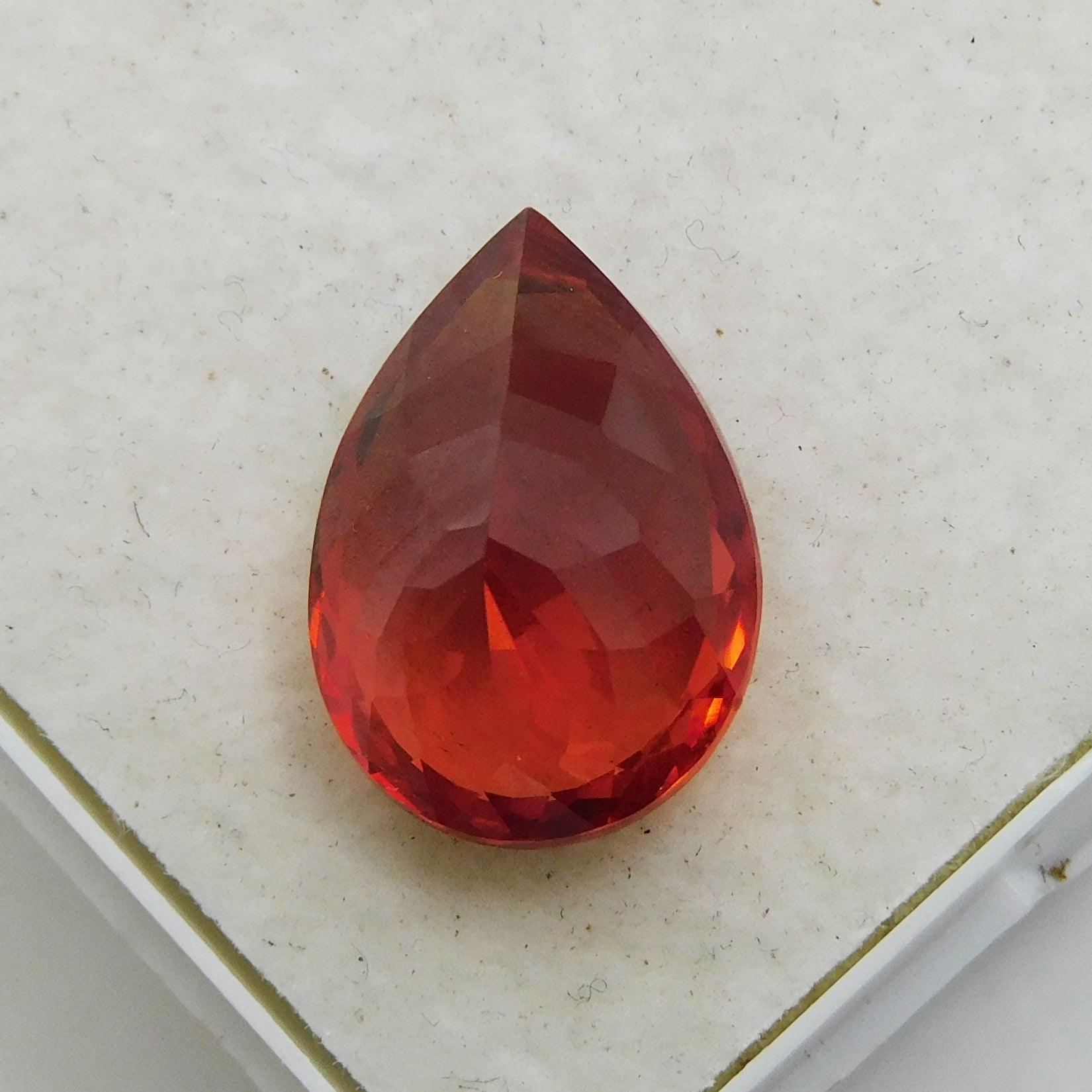 Natural Orange Sapphire Amazing Loose Gemstone 9.30 Ct CERTIFIED Ceylon Sapphire Orange Pear Shape