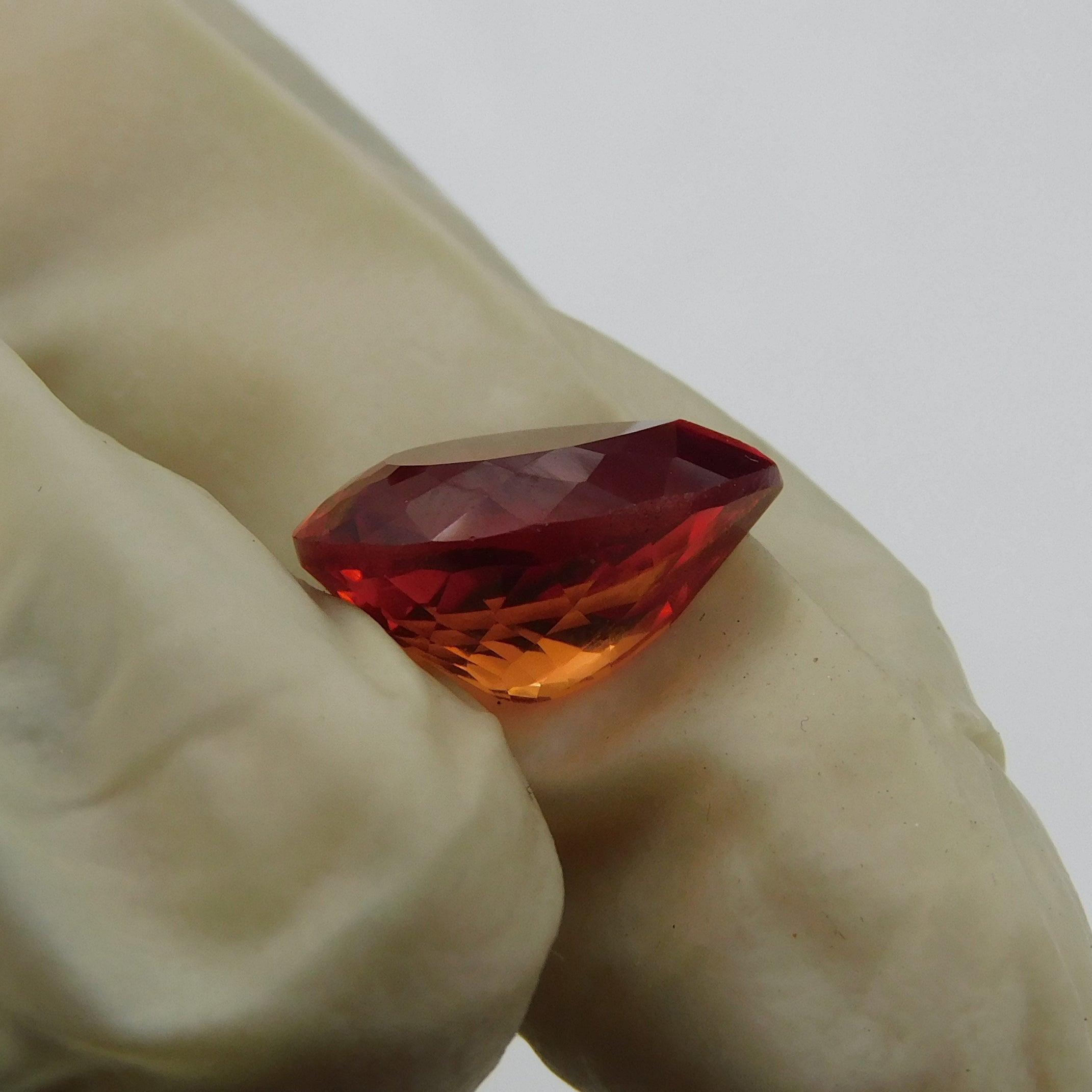 Natural Orange Sapphire Amazing Loose Gemstone 9.30 Ct CERTIFIED Ceylon Sapphire Orange Pear Shape