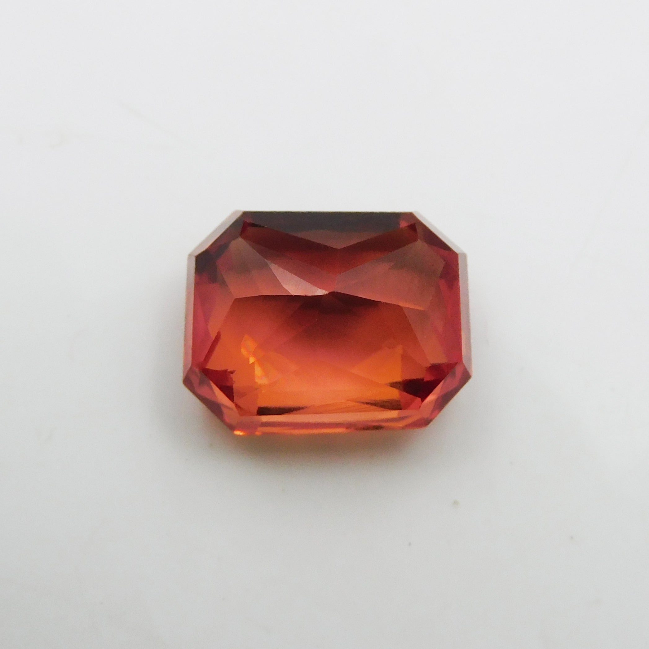 SALE !! Natural Orange Sapphire Certified 8.95 Ct Emerald Cut Sapphire Ring Size Loose Gemstone | Free Delivery & Gift | Gift For Good luck-Protection