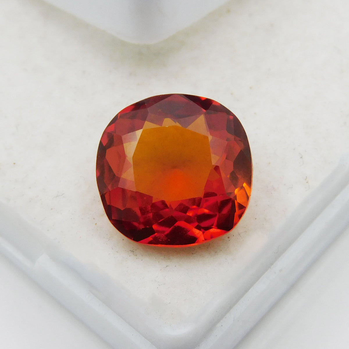 10 Carat Square Cushion Shape Natural Orange Sapphire Certified Orange Sapphire Ring Size Loose Gemstone | Free Delivery & Gift | Gift For Her/him