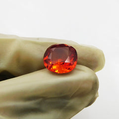 10 Carat Square Cushion Shape Natural Orange Sapphire Certified Orange Sapphire Ring Size Loose Gemstone | Free Delivery & Gift | Gift For Her/him