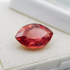 SALE !! 9.56 Carat Natural Orange Sapphire Marquise Shape Sapphire Amazing Ring Size For wife !! Certified From Africa Large Size Loose Gemstone Best For Gift