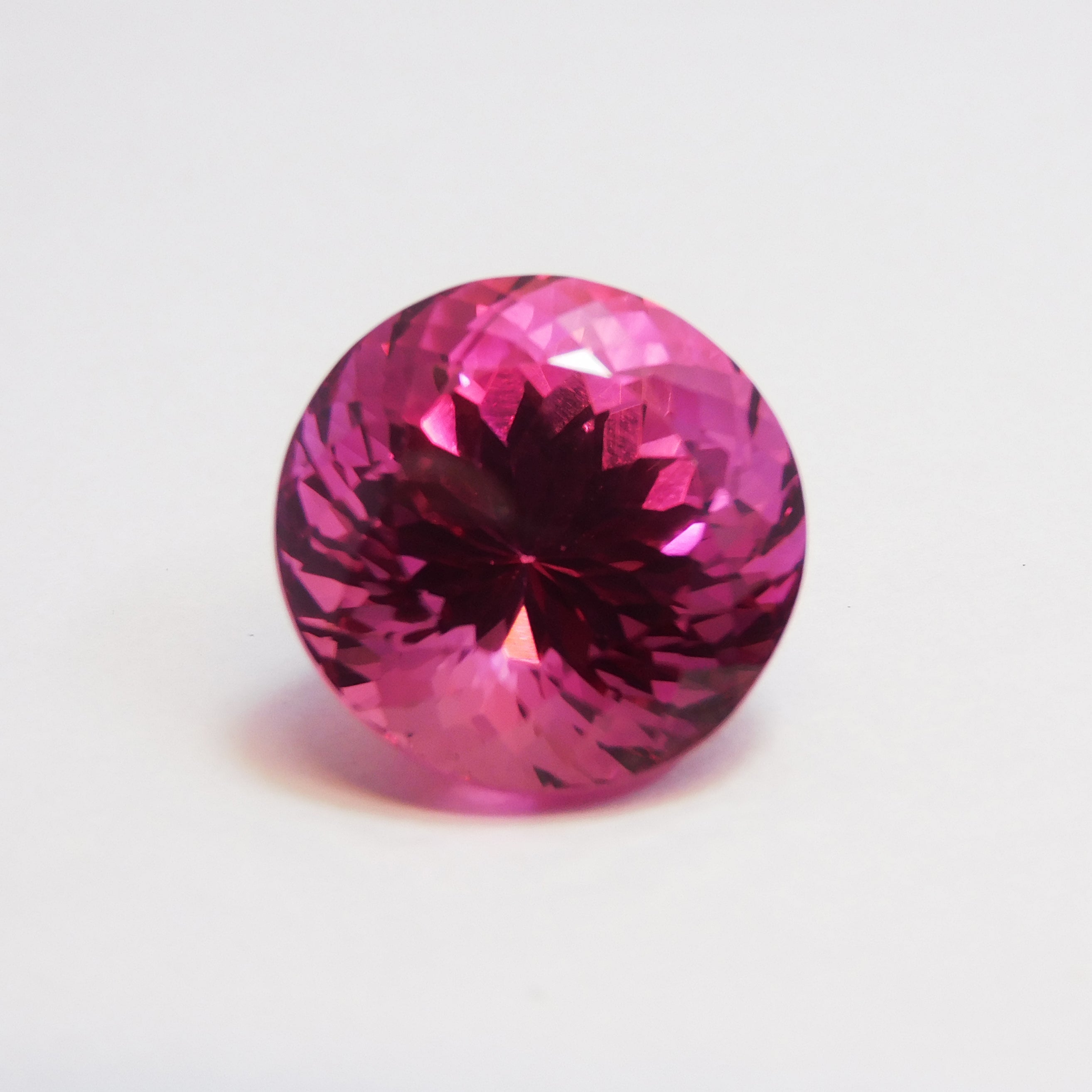 Magnificent 22.50 Ct CERTIFIED Natural Pink Tourmaline Round Cut Loose Gemstone