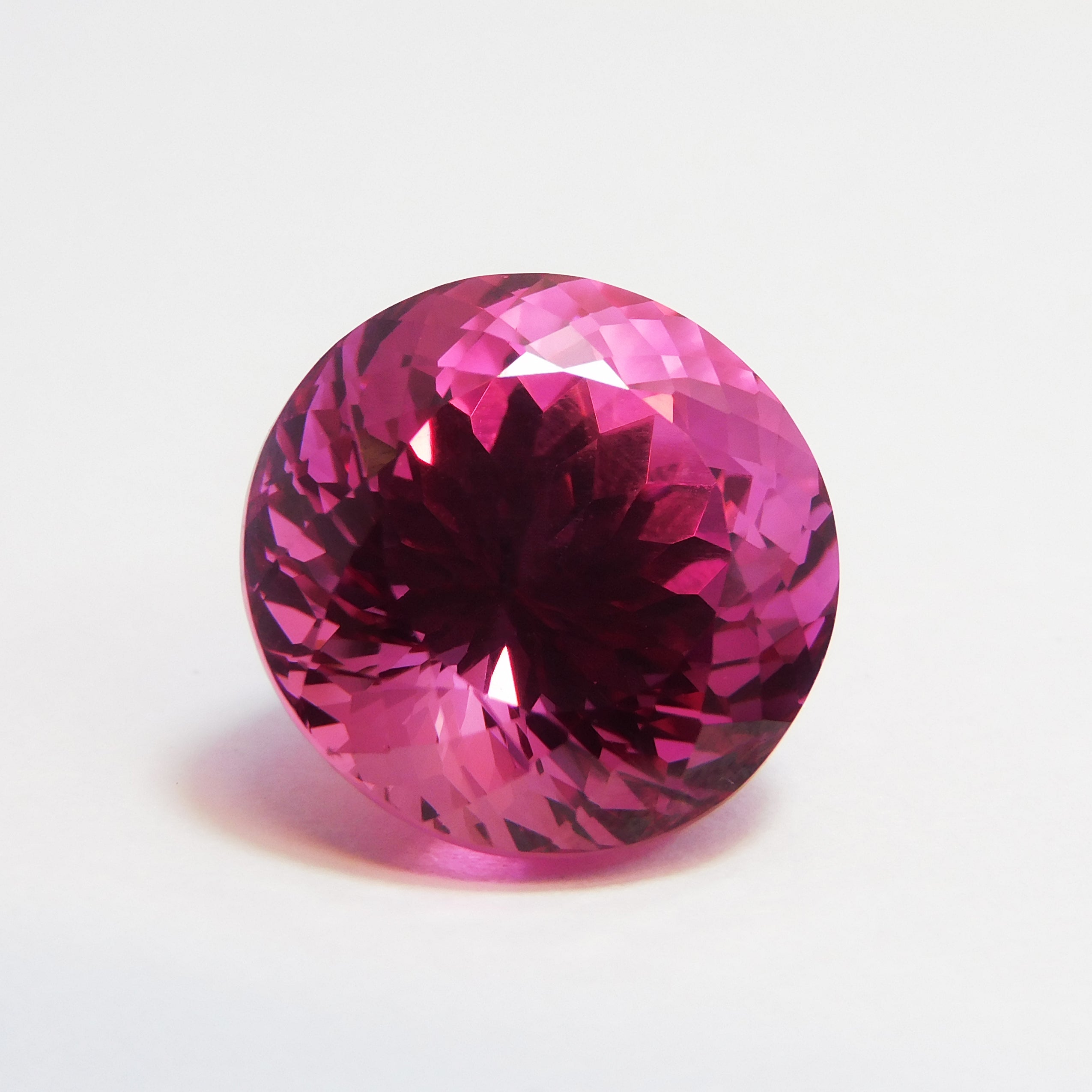 Magnificent 22.50 Ct CERTIFIED Natural Pink Tourmaline Round Cut Loose Gemstone