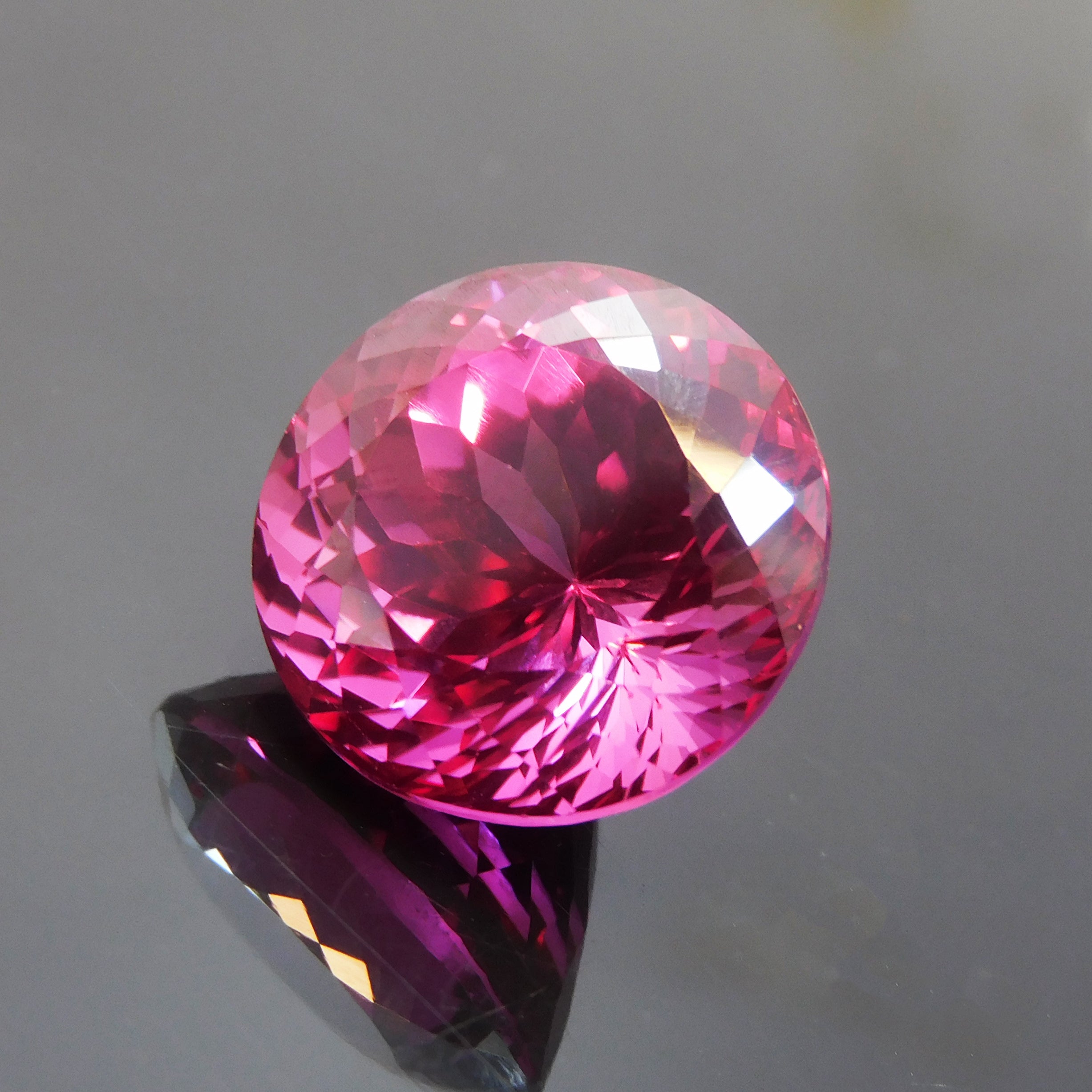 Magnificent 22.50 Ct CERTIFIED Natural Pink Tourmaline Round Cut Loose Gemstone