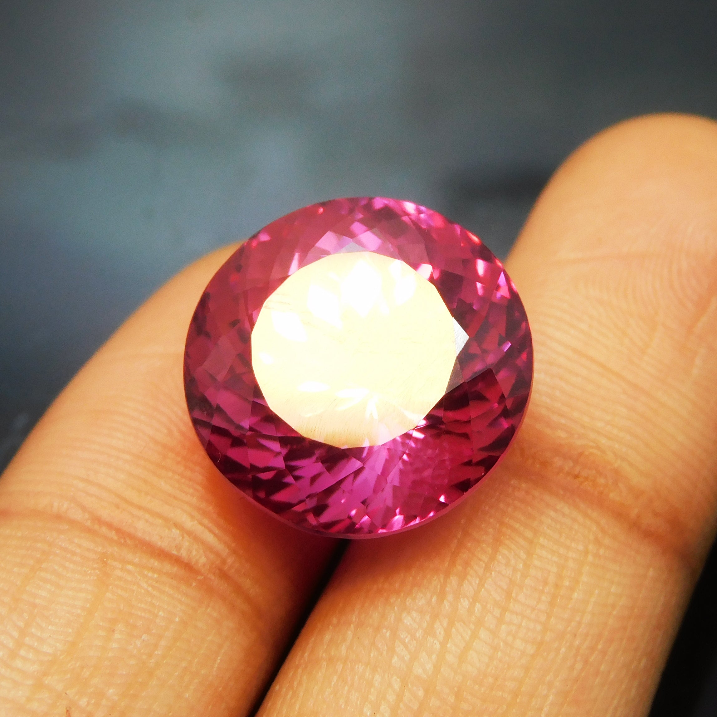 Magnificent 22.50 Ct CERTIFIED Natural Pink Tourmaline Round Cut Loose Gemstone