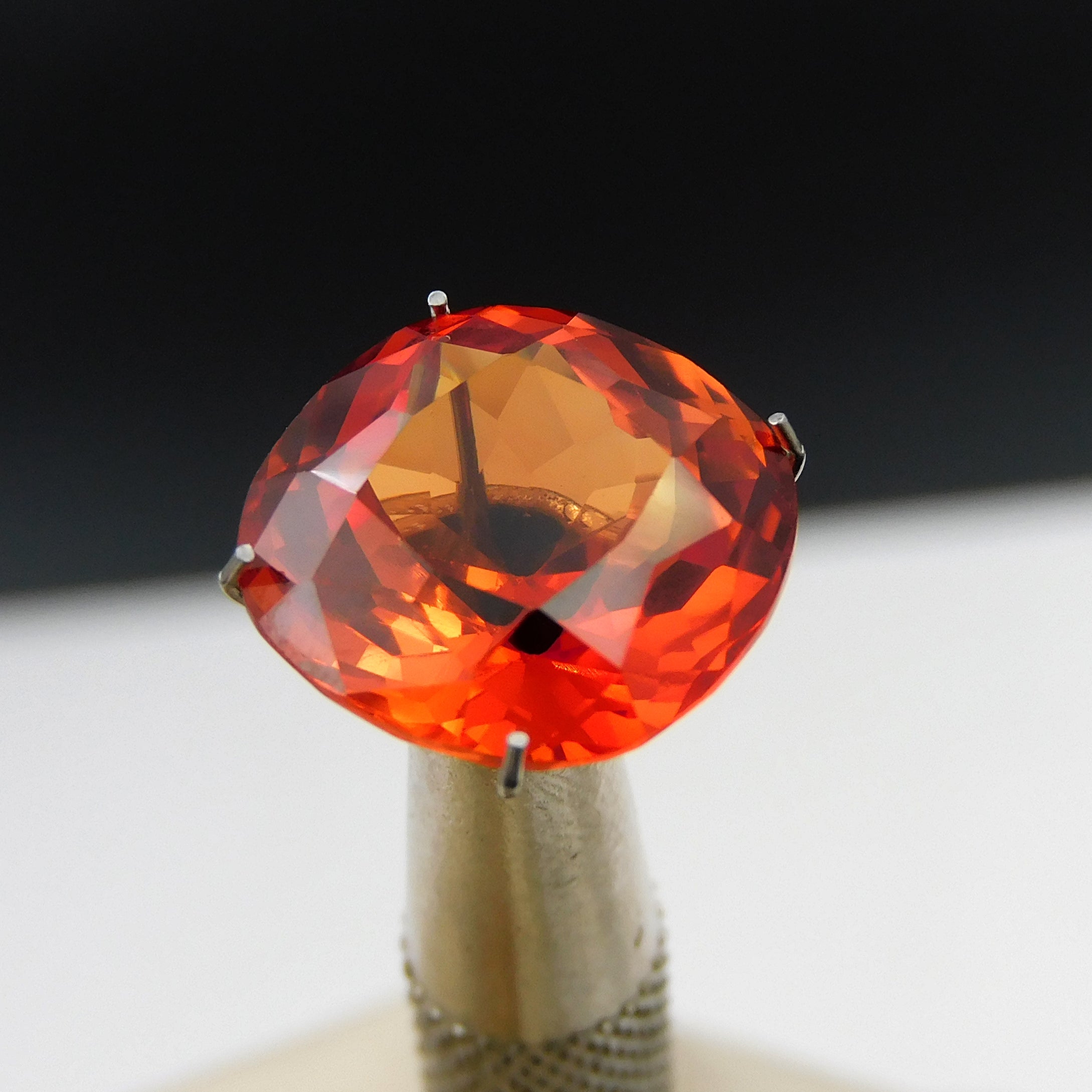 On sale !! Natural Sapphire Orange 9.56 Carat Square Cushion Shape Certified Orange Sapphire Ring Size Gemstone Loose | Free Delivery & Gift | Best Offer