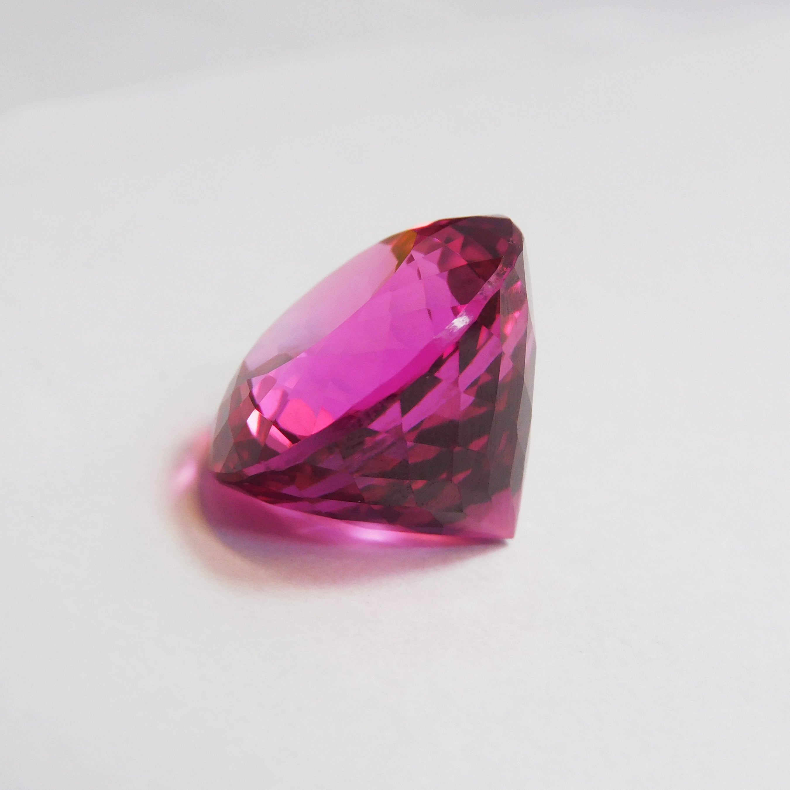 Magnificent 22.50 Ct CERTIFIED Natural Pink Tourmaline Round Cut Loose Gemstone