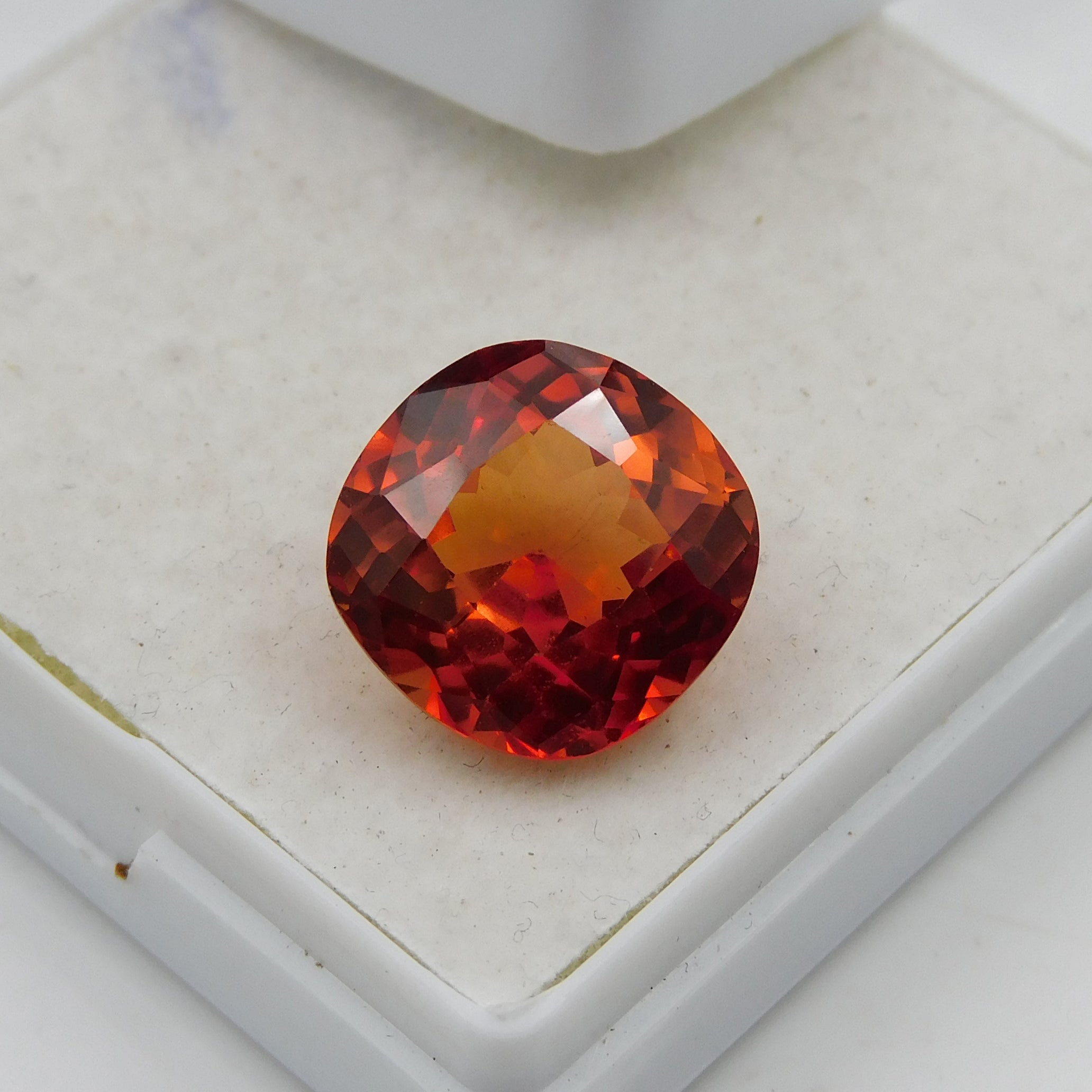 On sale !! Natural Sapphire Orange 9.56 Carat Square Cushion Shape Certified Orange Sapphire Ring Size Gemstone Loose | Free Delivery & Gift | Best Offer