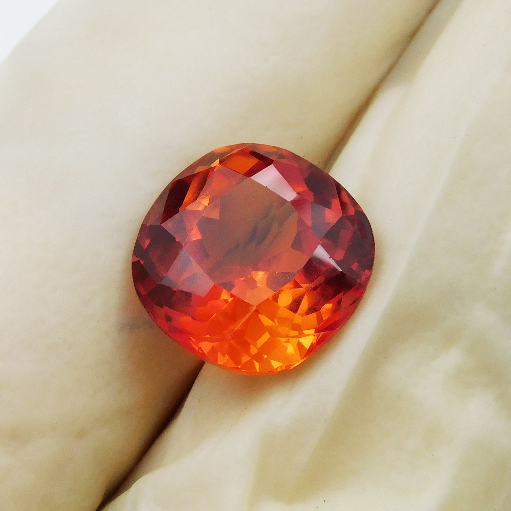 On sale !! Natural Sapphire Orange 9.56 Carat Square Cushion Shape Certified Orange Sapphire Ring Size Gemstone Loose | Free Delivery & Gift | Best Offer