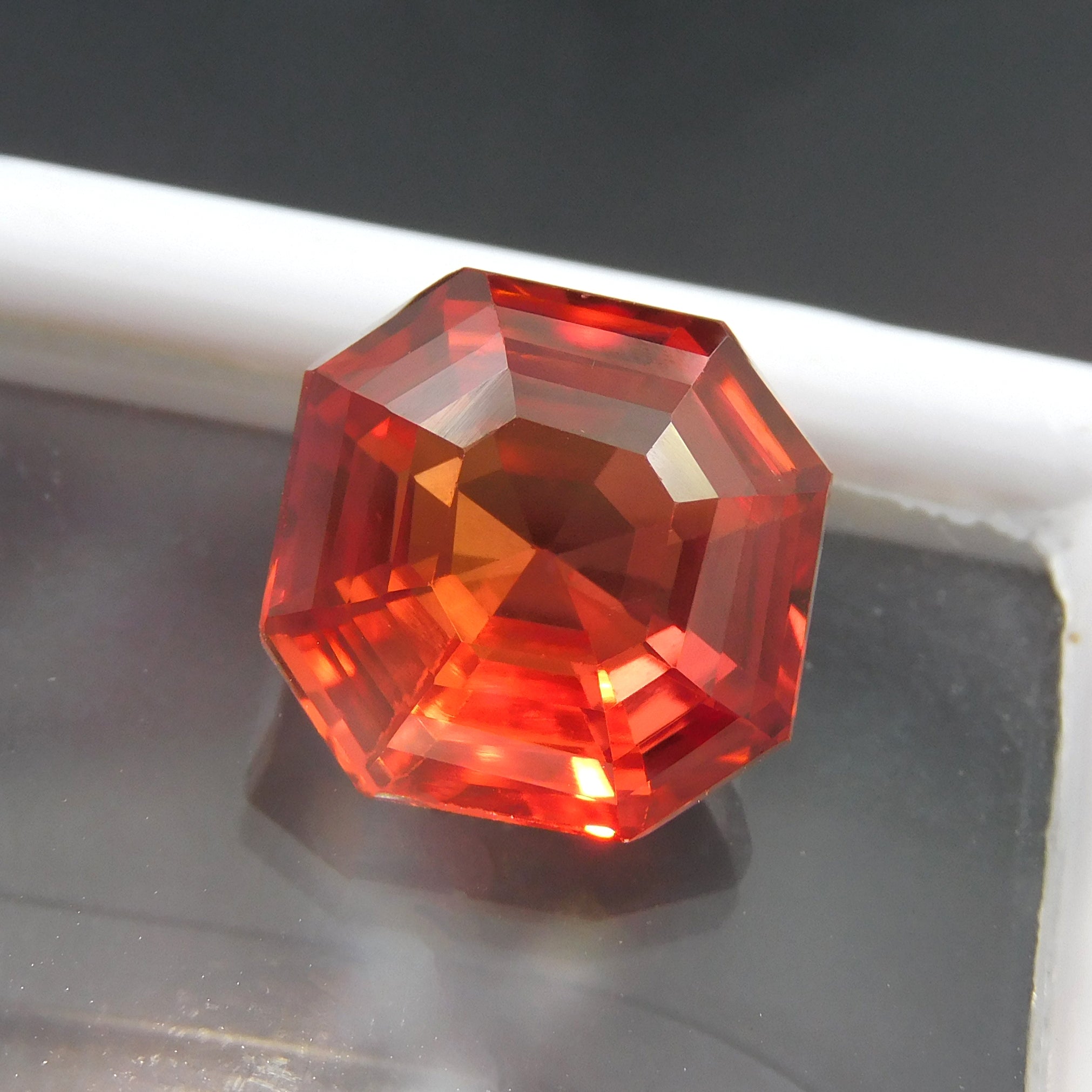 Best Offer !! 10.52 Ct Natural Orange Sapphire Certified Square Shape Sapphire Gemstone Use For Jewelry Gemstone !! Free Shipping Extra gift