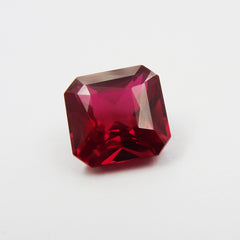 10.85 Ct AA+ Quality Natural Ruby Red Square Cut CERTIFIED Loose Gemstone