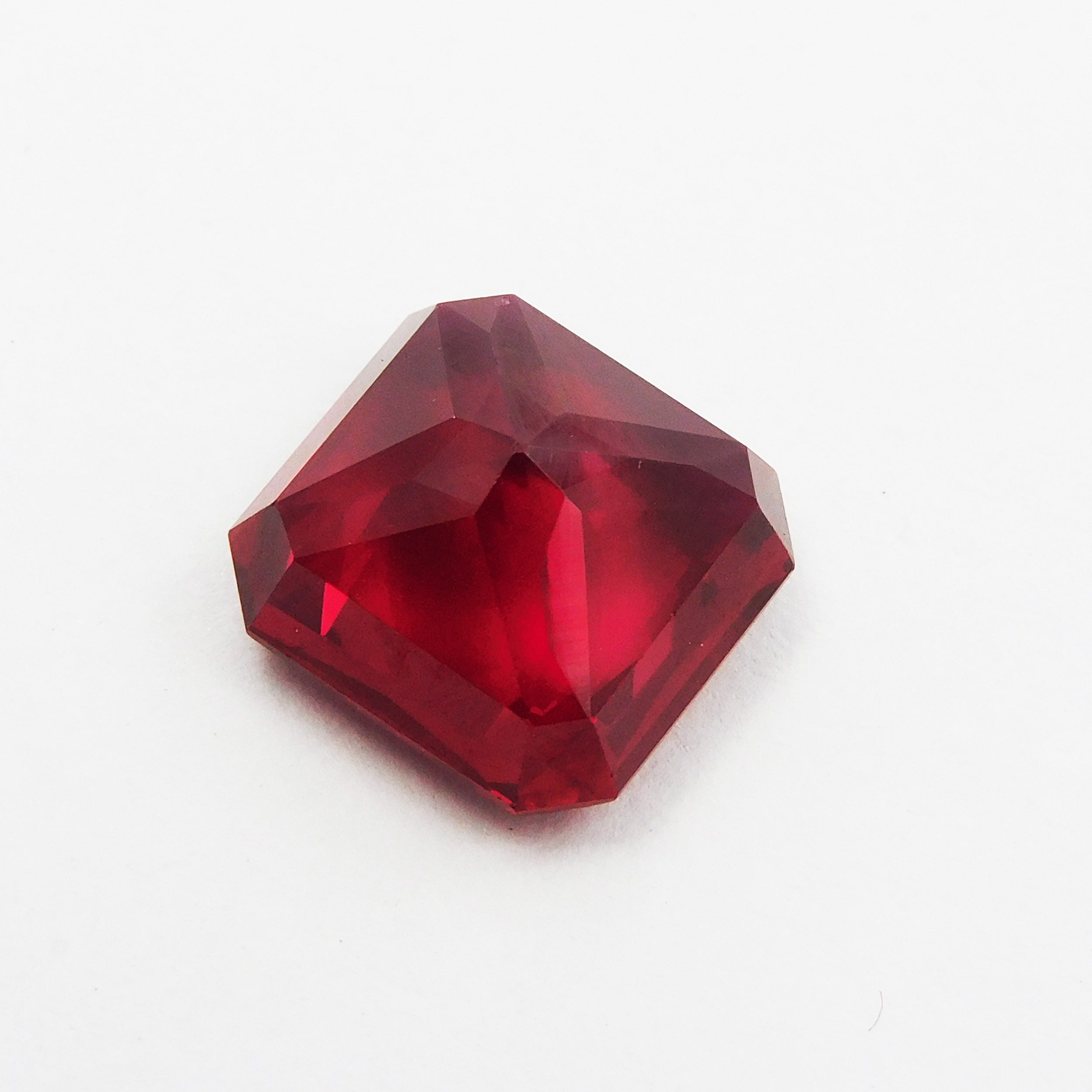 10.85 Ct AA+ Quality Natural Ruby Red Square Cut CERTIFIED Loose Gemstone