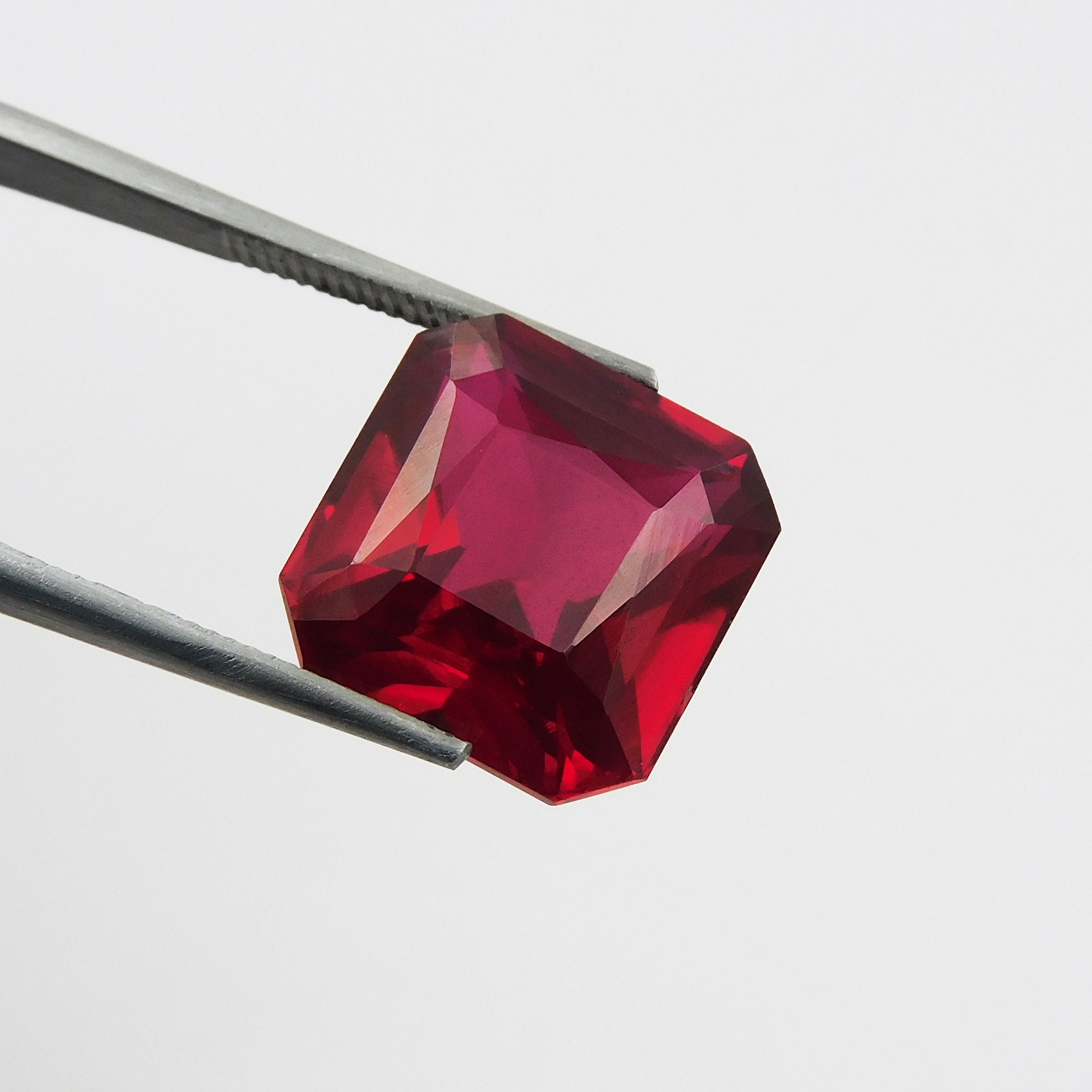 10.85 Ct AA+ Quality Natural Ruby Red Square Cut CERTIFIED Loose Gemstone