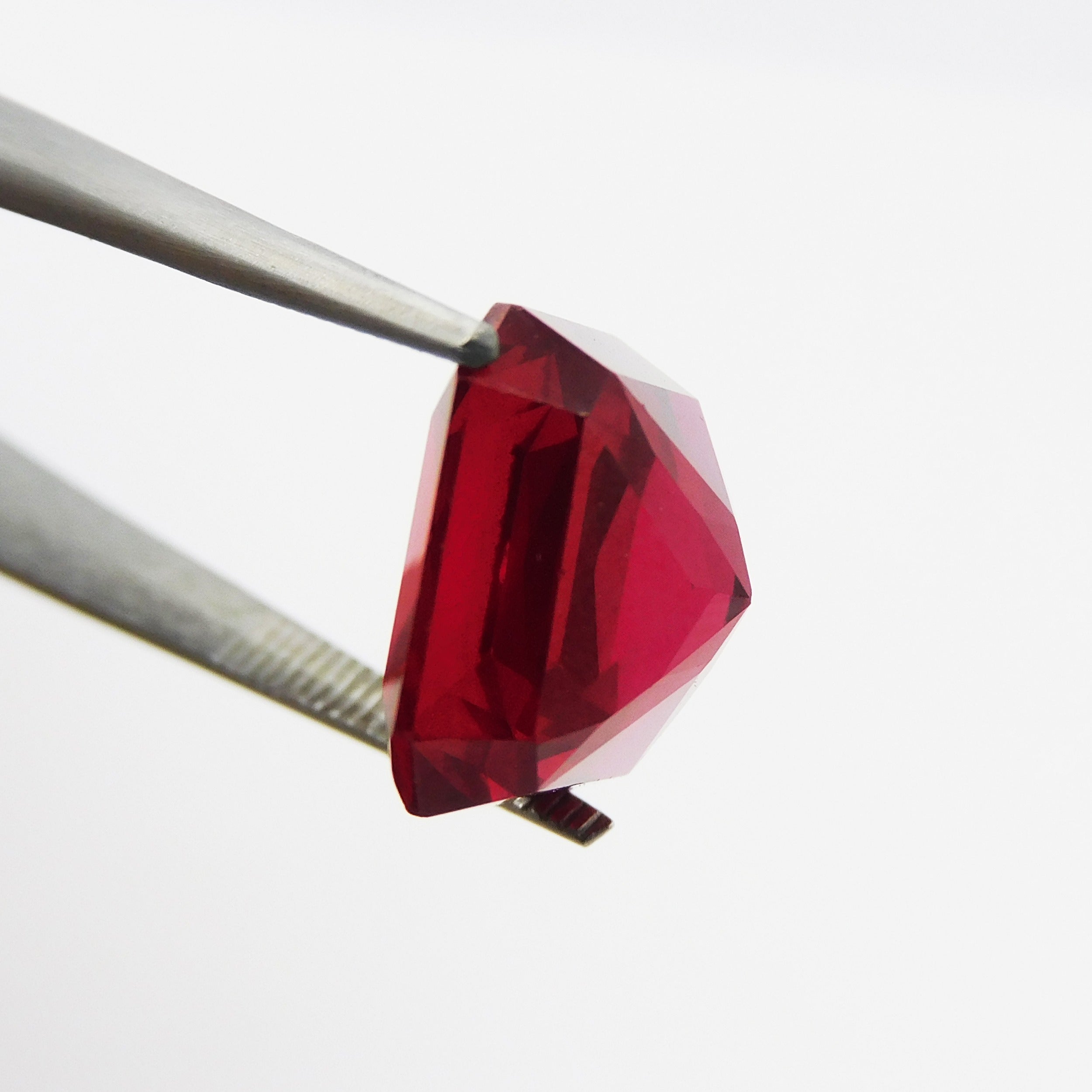 10.85 Ct AA+ Quality Natural Ruby Red Square Cut CERTIFIED Loose Gemstone