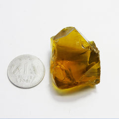 Brazilian Yellow Color Rough 195.42 Carat Natural Lemon Topaz Loose Gemstone Certified Raw Rough