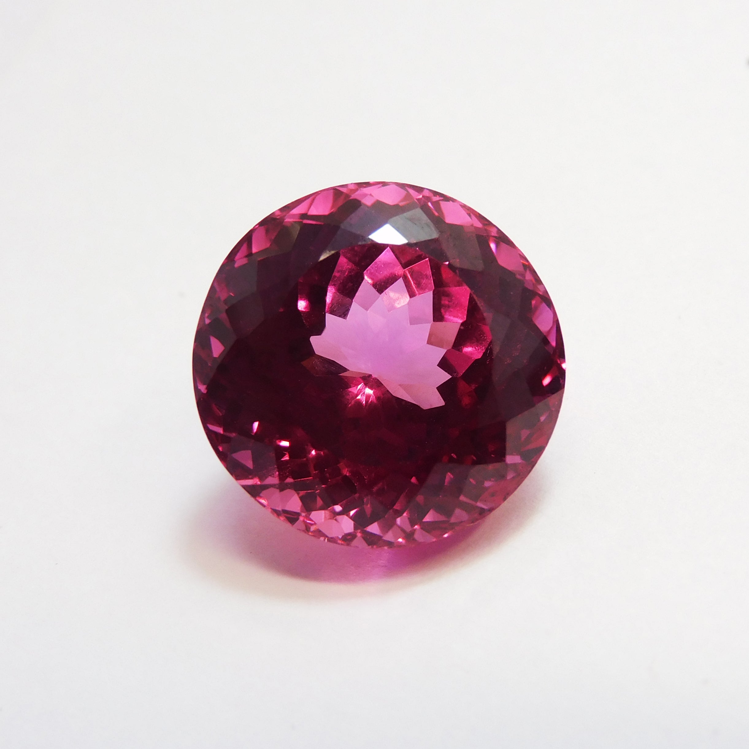 Stunning 23.70 Ct CERTIFIED Natural Pink Tourmaline Round Cut Loose Gemstone