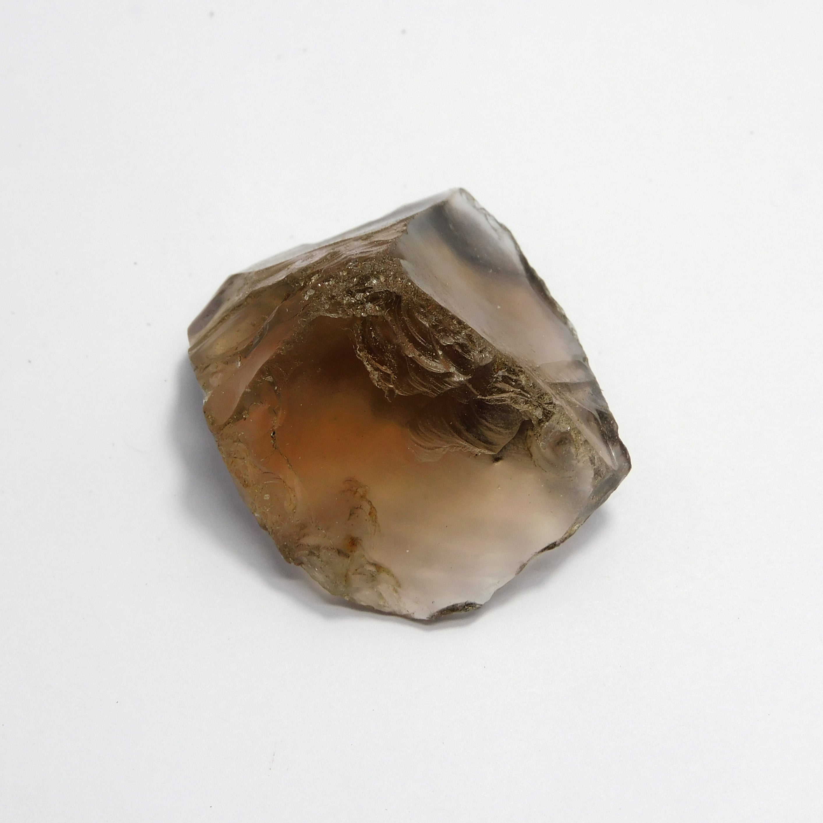 Impressive Offer With Gift !! Uncut Rough Natural Smoky Quartz Peach Color 128.95 Carat Loose Gemstone CERTIFIED