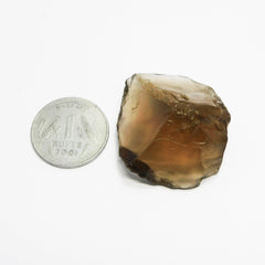 Impressive Offer With Gift !! Uncut Rough Natural Smoky Quartz Peach Color 128.95 Carat Loose Gemstone CERTIFIED