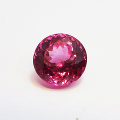 Pink Tourmaline Round Cut CERTIFIED Natural Sapphire 18.90 Ct Loose Gemstone