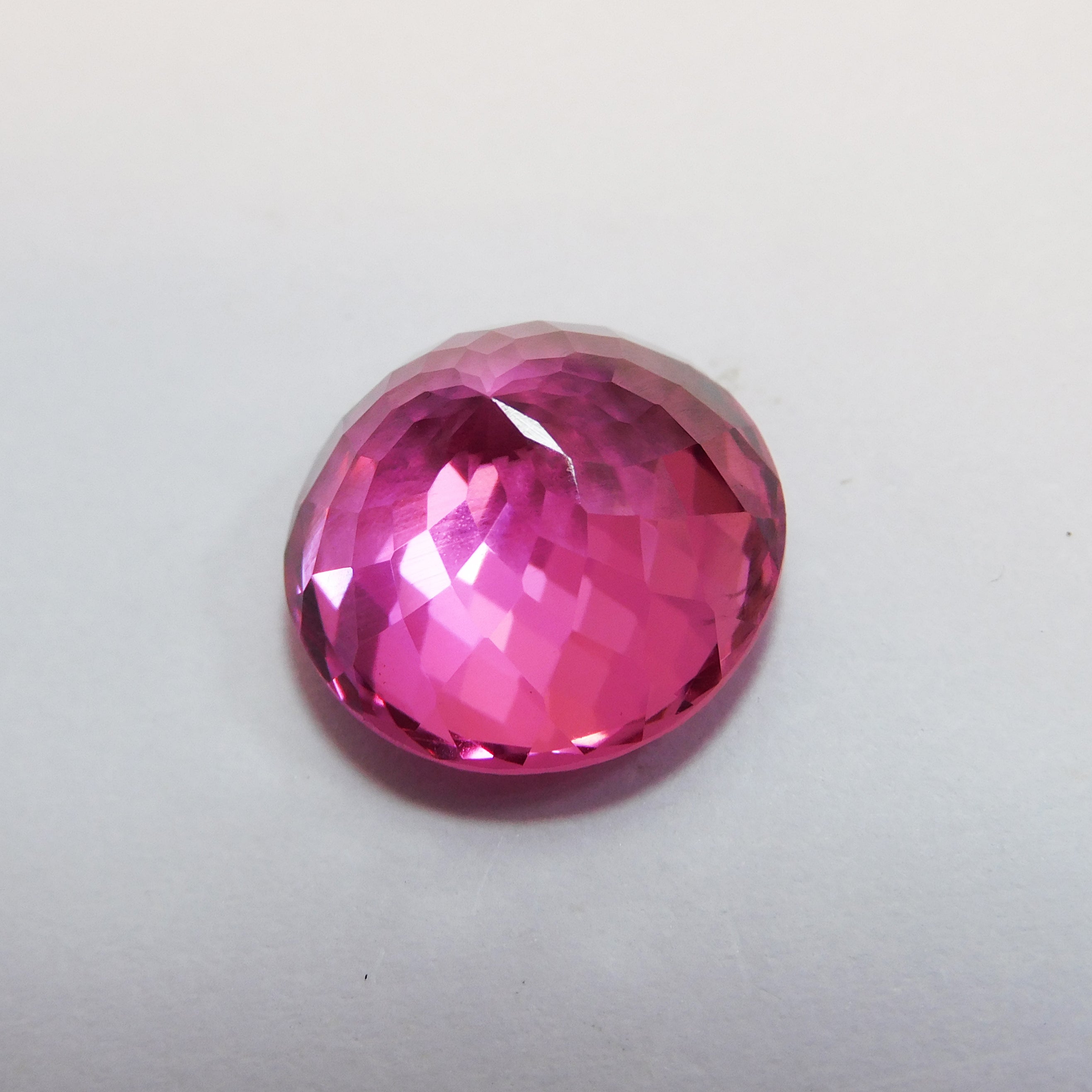 Pink Tourmaline Round Cut CERTIFIED Natural Sapphire 18.90 Ct Loose Gemstone