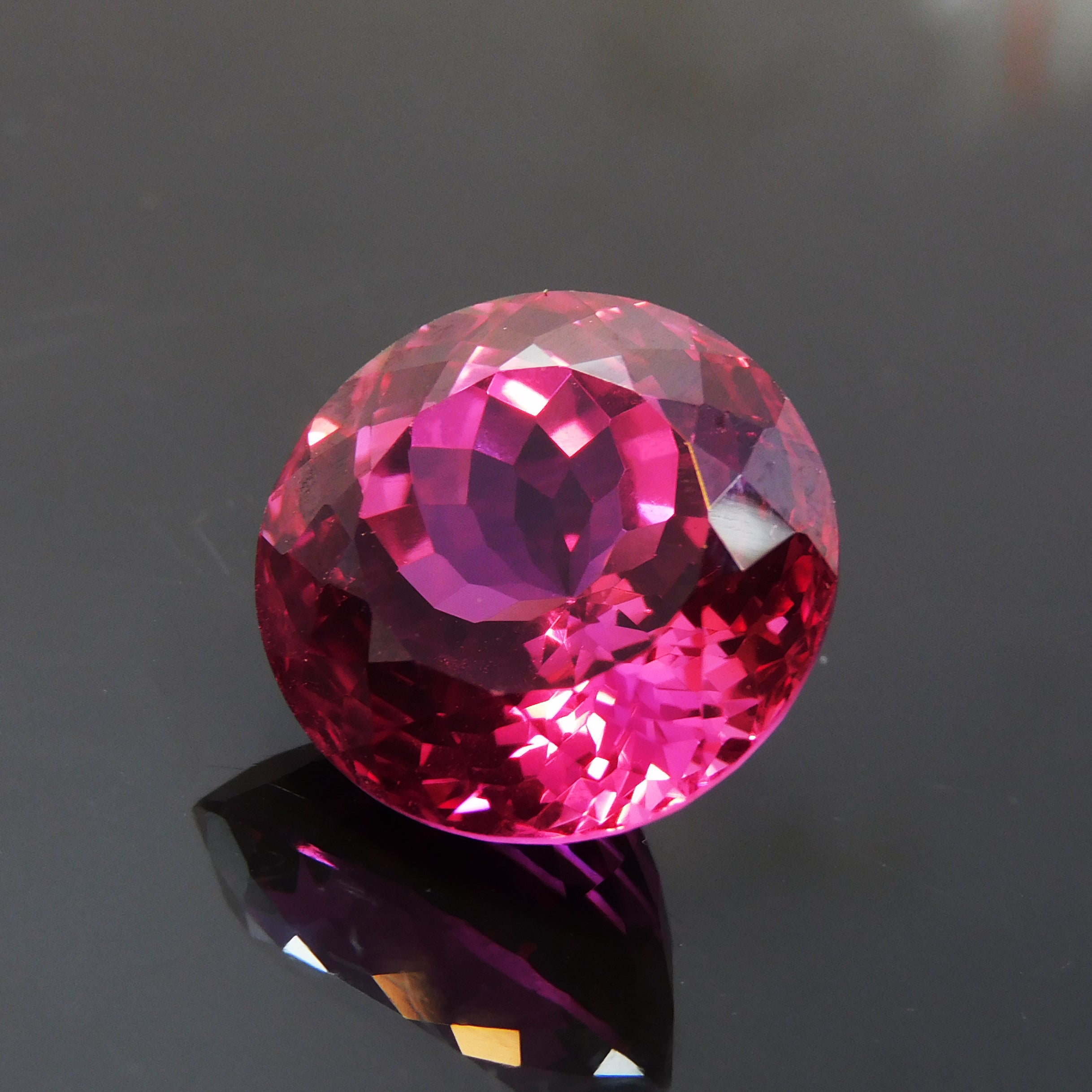 Pink Tourmaline Round Cut CERTIFIED Natural Sapphire 18.90 Ct Loose Gemstone