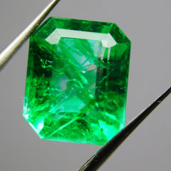 Natural 5.10 Ct Colombian Emerald Emerald Cut Green CERTIFIED Loose Gemstone