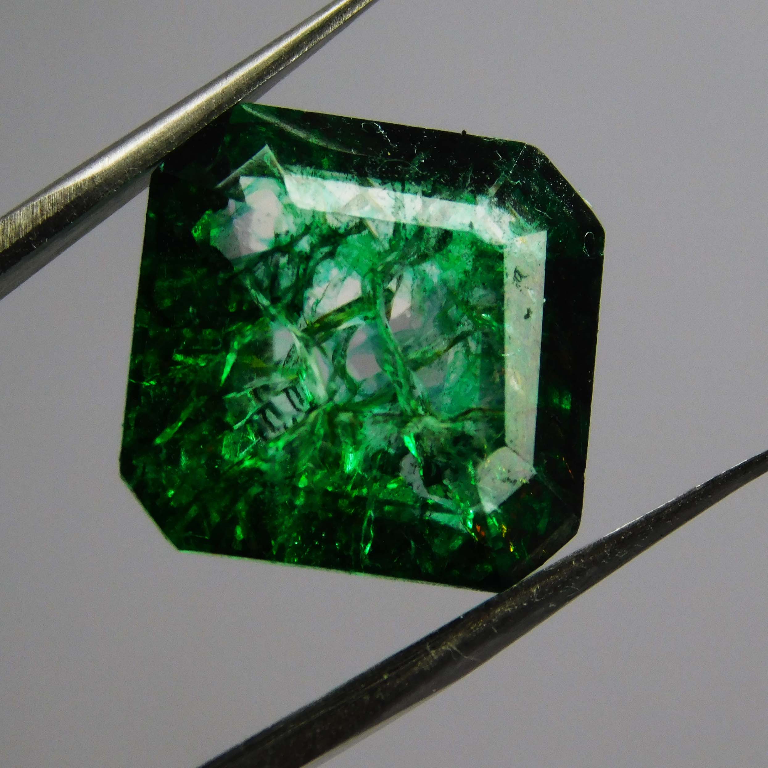 10 Ct Natural Green Colombian Emerald CERTIFIED Loose Gemstone Square Cut