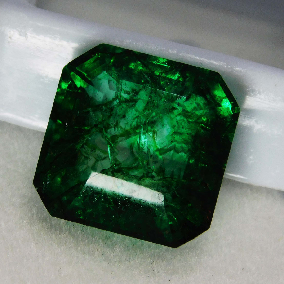 10 Ct Natural Green Colombian Emerald CERTIFIED Loose Gemstone Square Cut