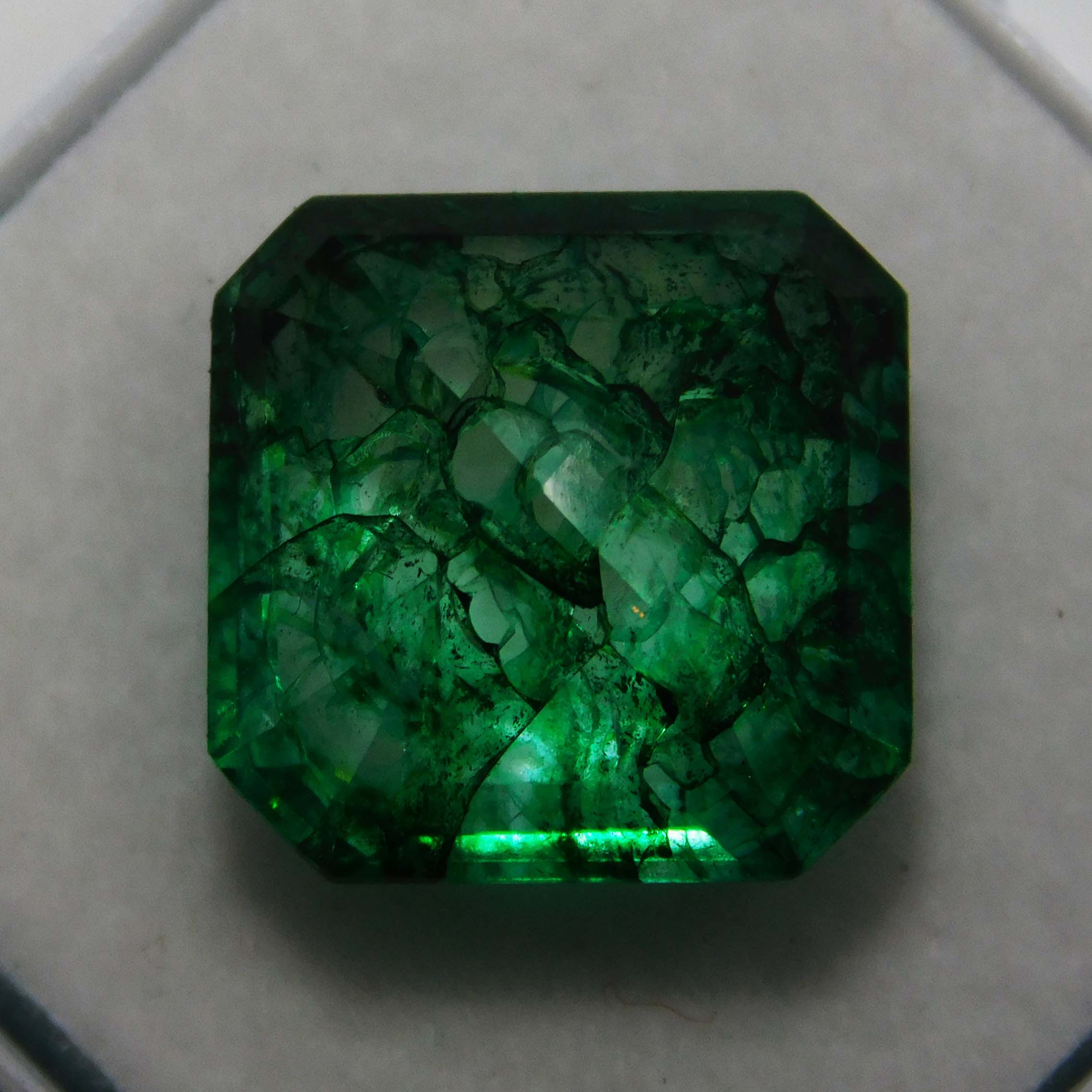 10 Ct Natural Green Colombian Emerald CERTIFIED Loose Gemstone Square Cut