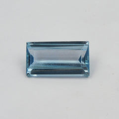 10.25 Ct Natural Blue Aquamarine Perfect Baguette Cut CERTIFIED Loose Gemstone