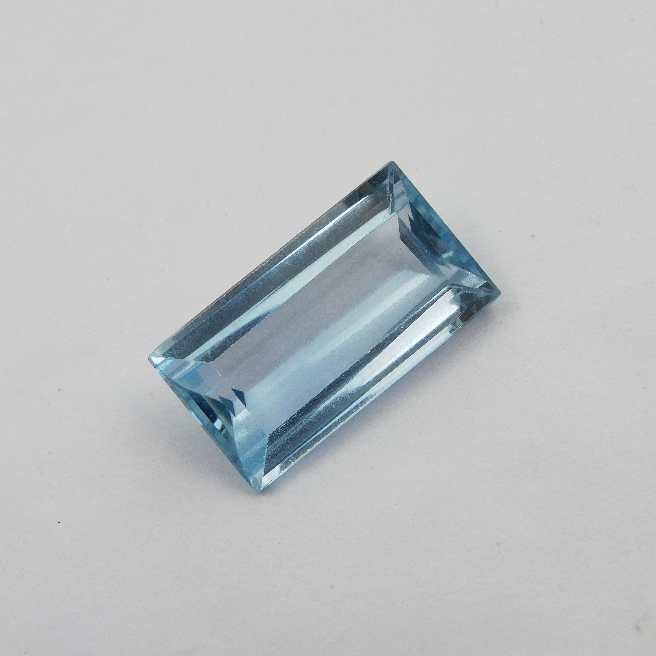 10.25 Ct Natural Blue Aquamarine Perfect Baguette Cut CERTIFIED Loose Gemstone