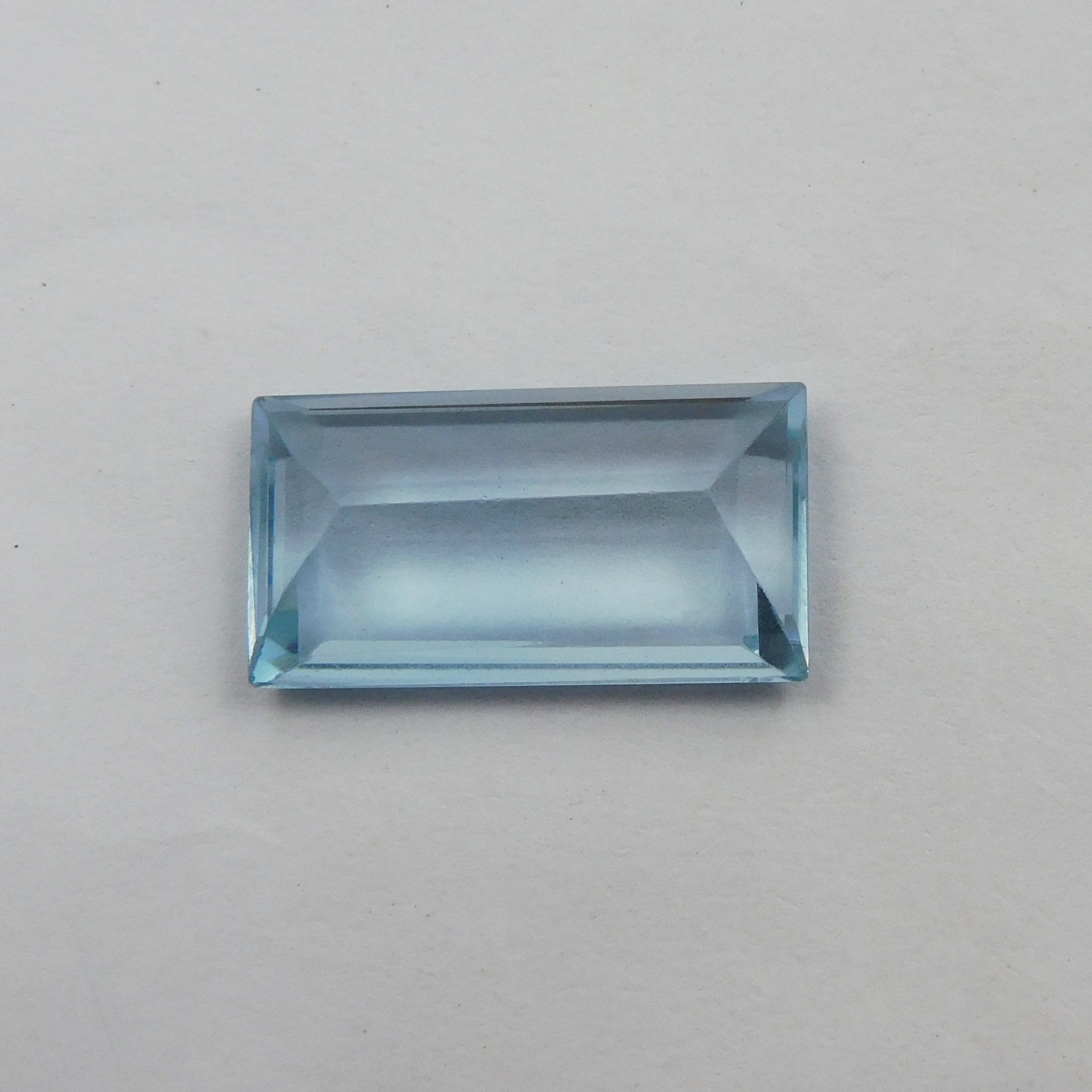 10.25 Ct Natural Blue Aquamarine Perfect Baguette Cut CERTIFIED Loose Gemstone