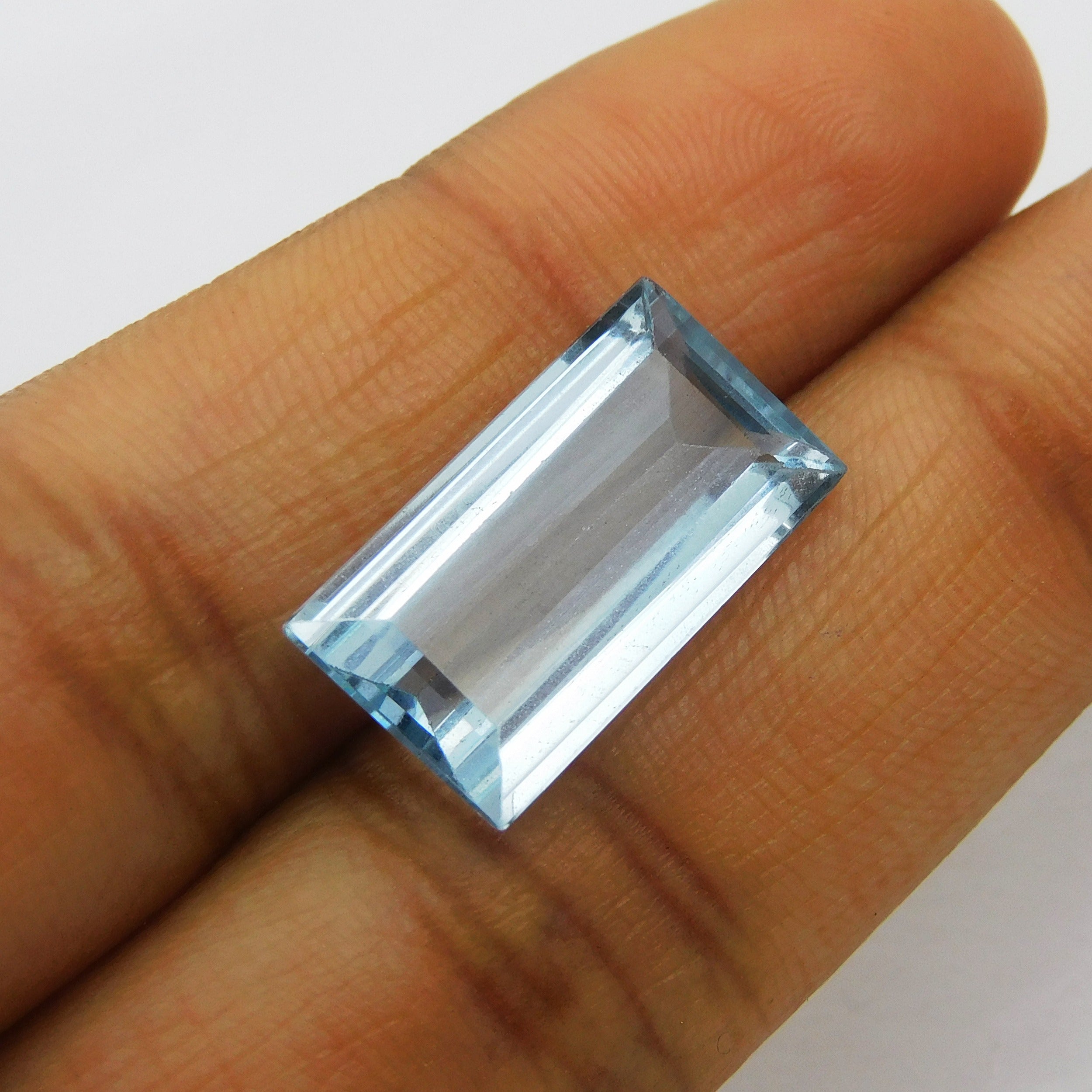 10.25 Ct Natural Blue Aquamarine Perfect Baguette Cut CERTIFIED Loose Gemstone