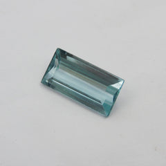 11.95 Ct Natural Blue Aquamarine Perfect Baguette Cut CERTIFIED Loose Gemstone