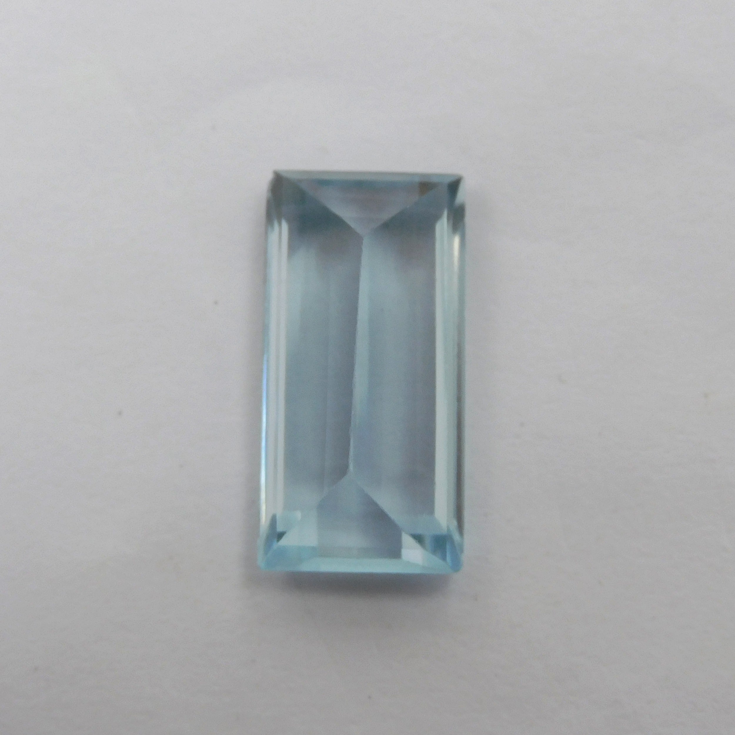 Natural Baguette Cut Loose Gemstone CERTIFIED 14.35 Ct A++ Blue Aquamarine