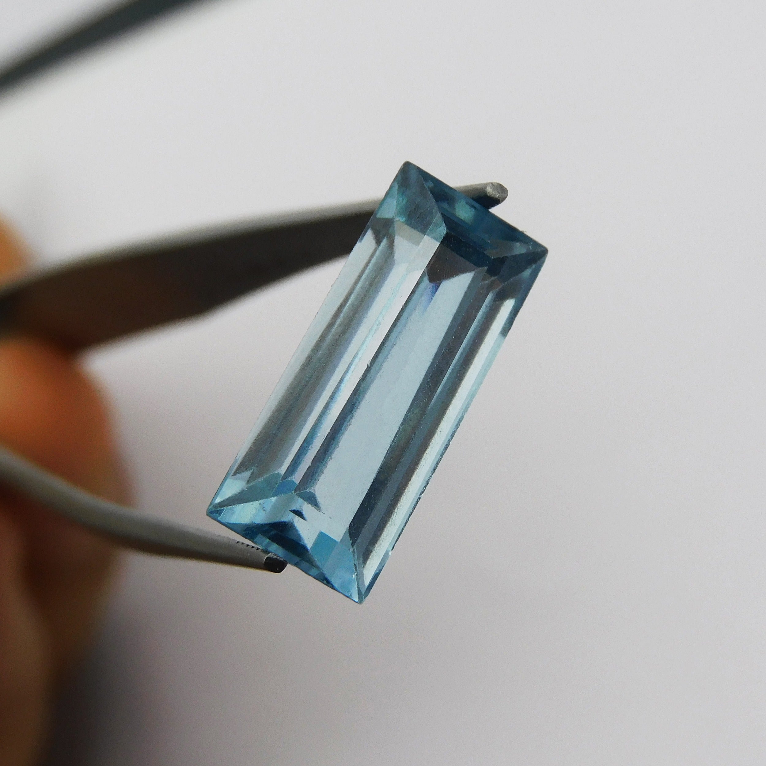 Natural Baguette Cut Loose Gemstone CERTIFIED 8.80 Ct A++ Blue Aquamarine