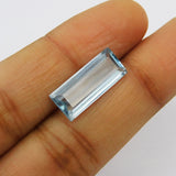 Properties Have Aquamarine Calmness, And Emotional Balance !!! Jwelery Making Tools 6.65 Carat Baguette Shape Natural Blue Aquamarine Certified Loose Gemstone | Have Gorgeous Gem | Best Price