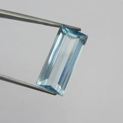 Brazilian Collection Baguette Shape 5.95 Carat Blue Aquamarine Certified Natural Loose Gemstone | Free Delivery With Exclusive Gift | Bumper Offer