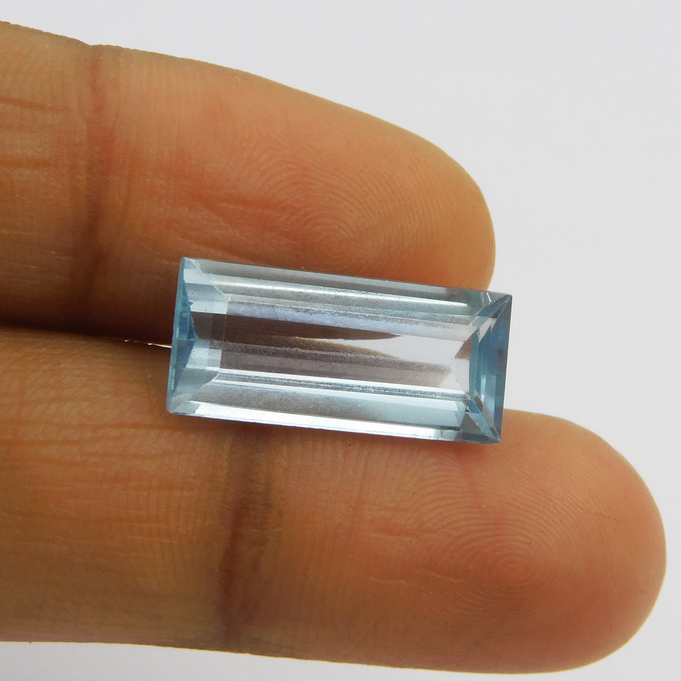 Brazilian Collection Baguette Shape 5.95 Carat Blue Aquamarine Certified Natural Loose Gemstone | Free Delivery With Exclusive Gift | Bumper Offer