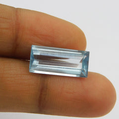 Brazilian Collection Baguette Shape 5.95 Carat Blue Aquamarine Certified Natural Loose Gemstone | Free Delivery With Exclusive Gift | Bumper Offer