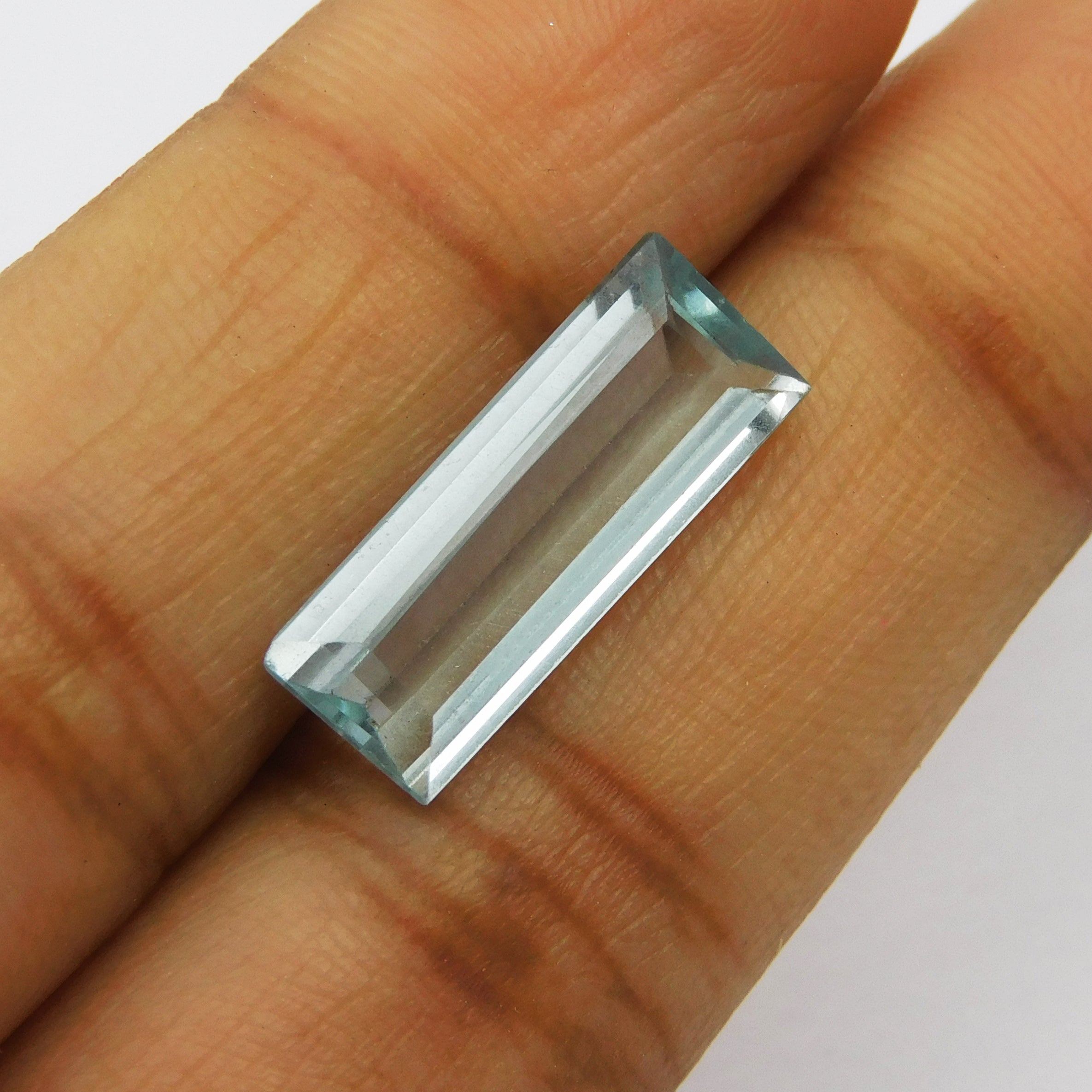 Loose Baguette Shape , Jwelery Making Good Quality Aquamarine , 7.32 Carat Natural Certified Loose Gemstone Blue Aquamarine