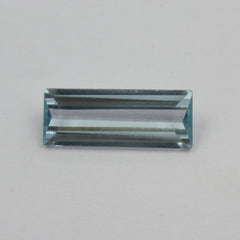 Natural Baguette Shape Loose Gemstone CERTIFIED 4.85 Ct A++ Blue Aquamarine