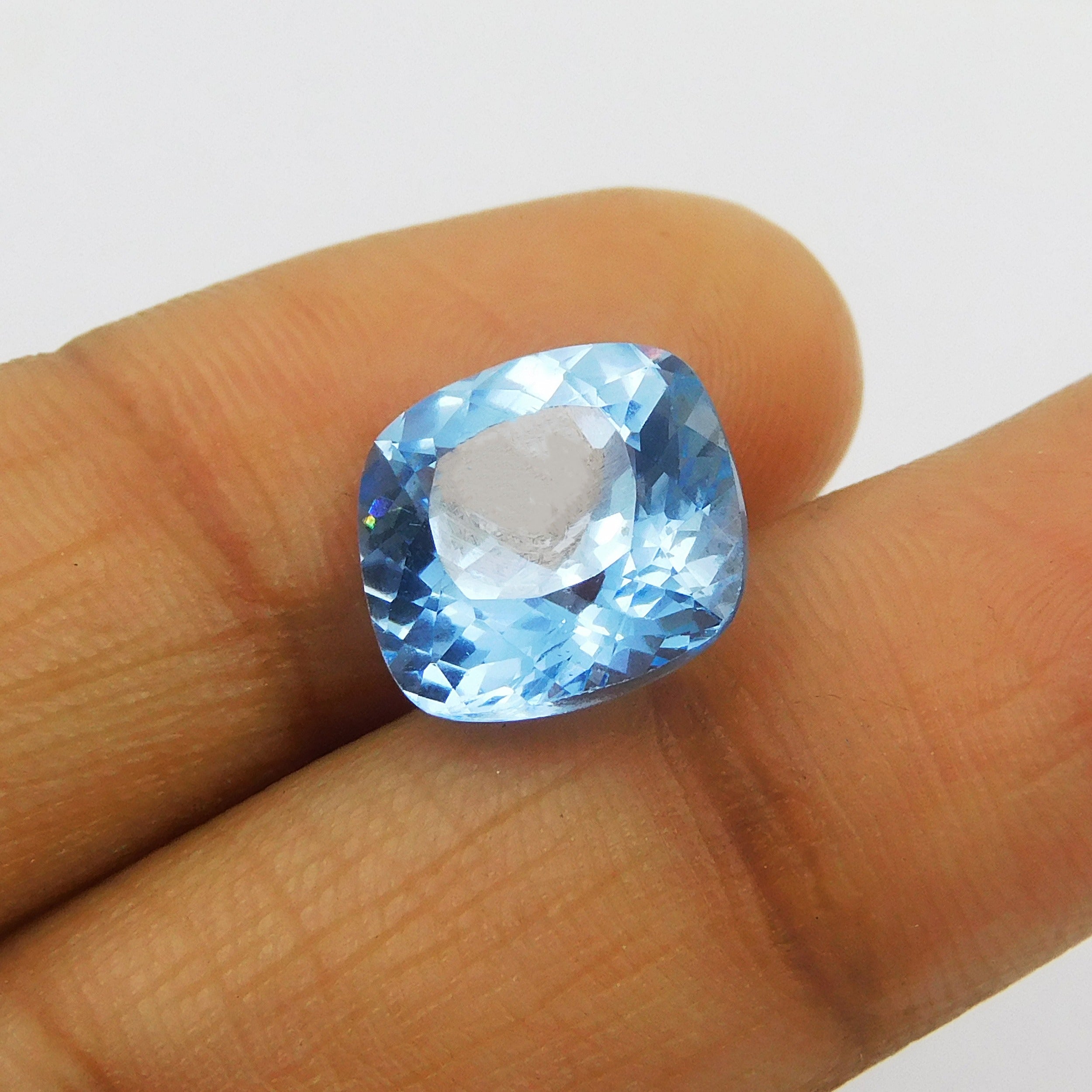 6.75 Ct Loose Gemstone CERTIFIED Square Cushion Cut Jwelery Making Sapphire Blue